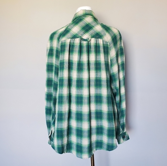 UO Plaid Slouchy BDG Gauzy Keanu Button-Down Shirt - Picture 8 of 11